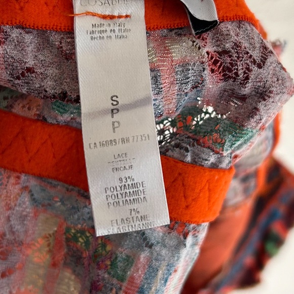 Cosabella Never Say Never Printed Beauty Sweetie Bralette Small Kente - Picture 4 of 5